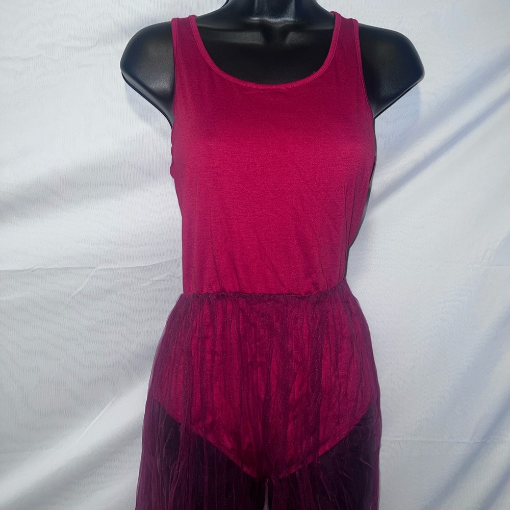 Elegant Burgundy Women's Intimate Bodysuit